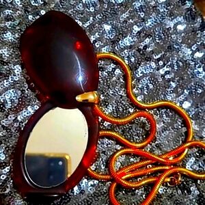 Vintage G&S  mirror necklace